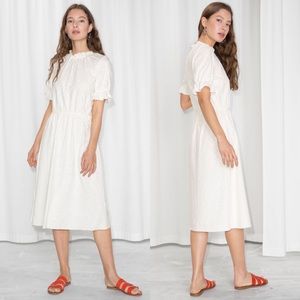 NWOT & Other Stories Embroidered Eyelet Midi Dress